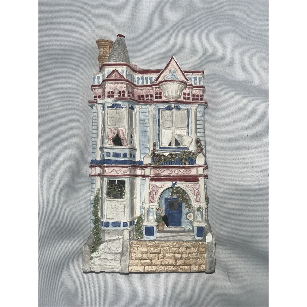 vtg wall hanging Brian Baker Deja Vu Painted Ultimate Victorian House signed